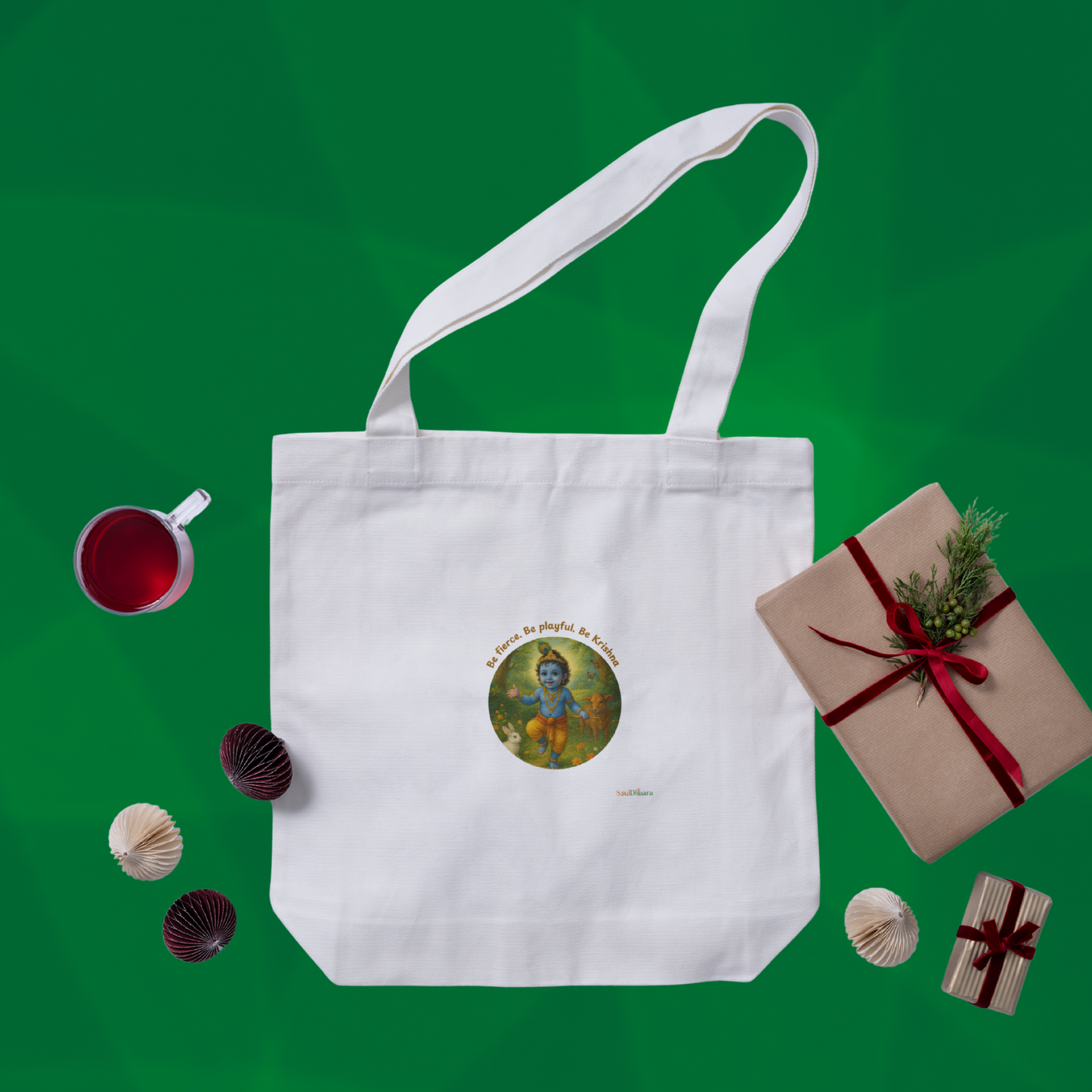 BalaGopala inspired Tote Bag with Zipper