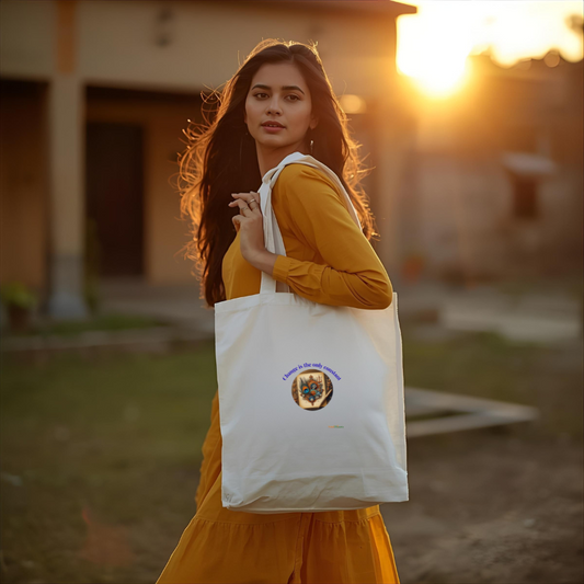 Gita inspired Tote Bag with Zipper